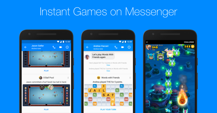 Facebook Messenger Adds Games For All User