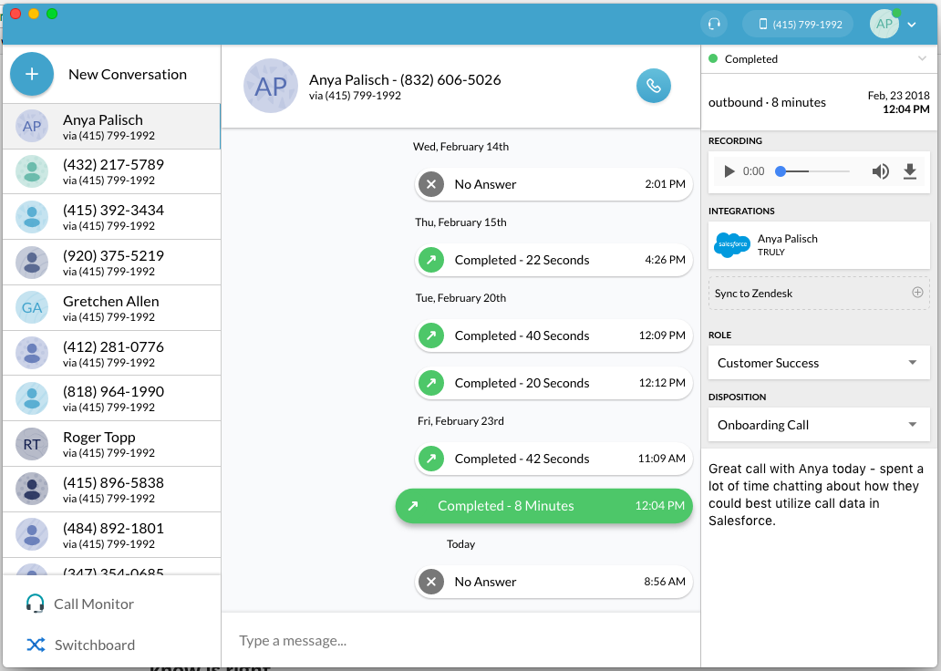 Messaging Integrated With CRM