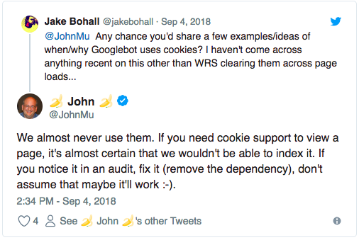 remove the dependency" on cookies 