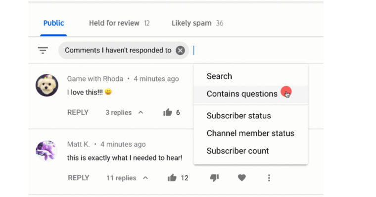 Youtube-feature-Filter-Comment