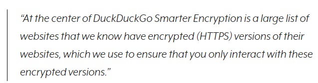 DuckDuckGo Explains White List Of Websites