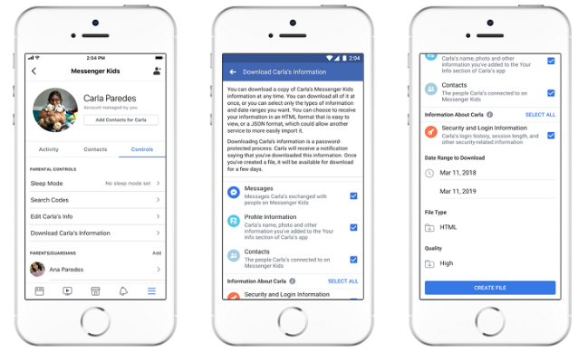 New Controls And Data Transparency Tools Have Been Added In Messenger Kids By Facebook