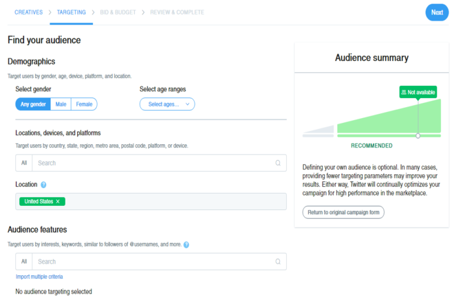 Audience Twitter Ad Types