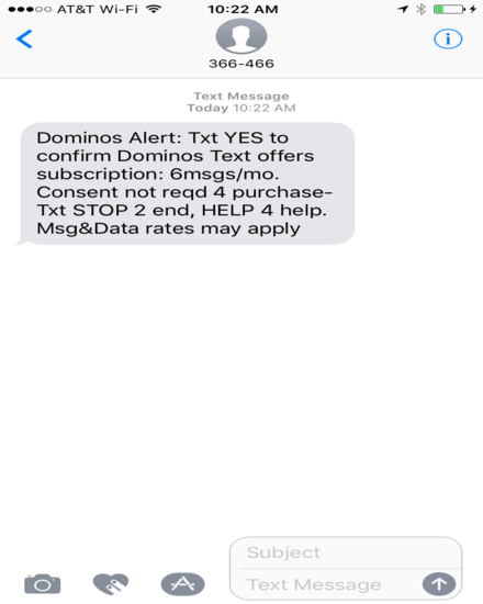 SMS Opt-In Choice