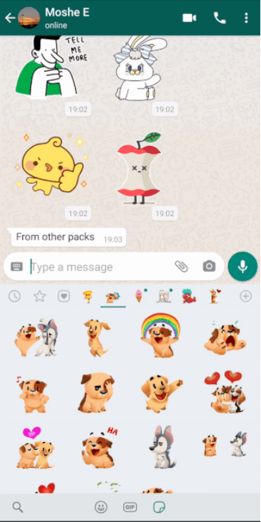 WHats app animated stickers