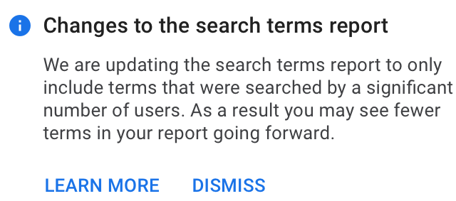Google Search Term update