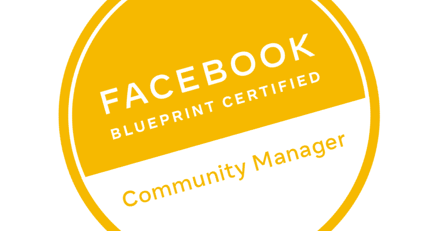 Facebook community manager certification badge