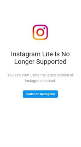 Instagram abandons Instagram Lite app
