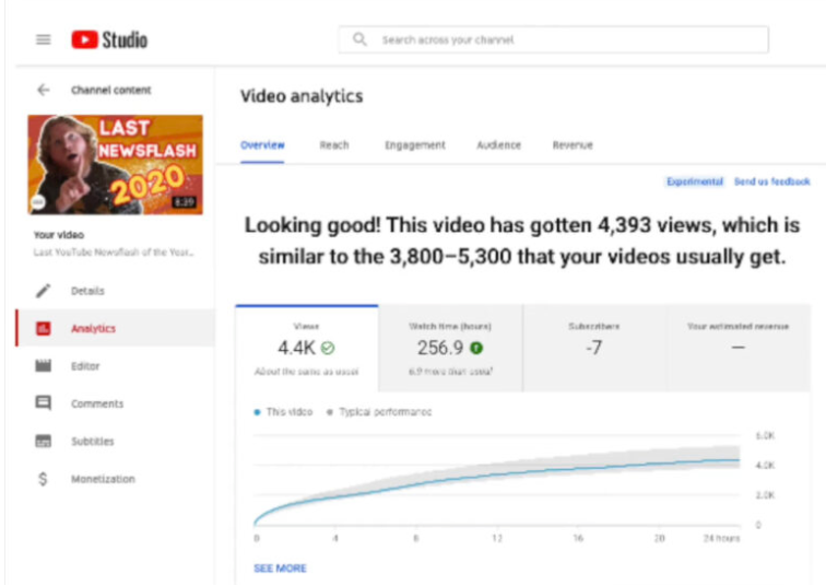 YouTube First 24 Hours Video Analytics