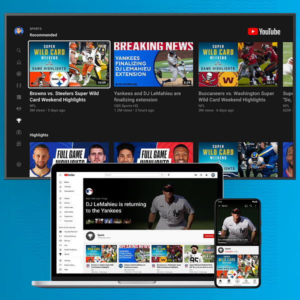 Updated Sport Platform of YouTube