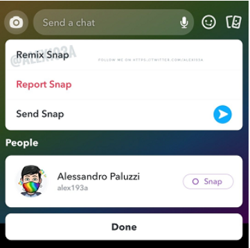 Snapchat Remix Option
