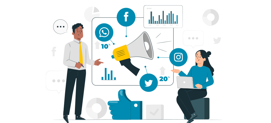 social media management with a marketing agency